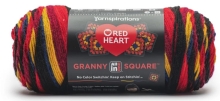Red Heart Granny Squares - Black Moody Cherry